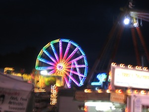 This colorful Ferris wheel was seen lighting up the night for the entire Labor Day weekend.